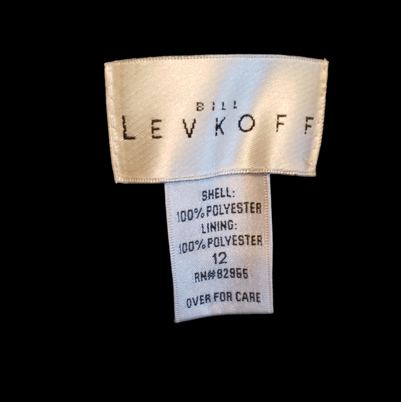 NWT Bill Levkoff Black Chiffon One Shoulder Cocktail Sheath Dress Size 12 - Picture 4 of 5